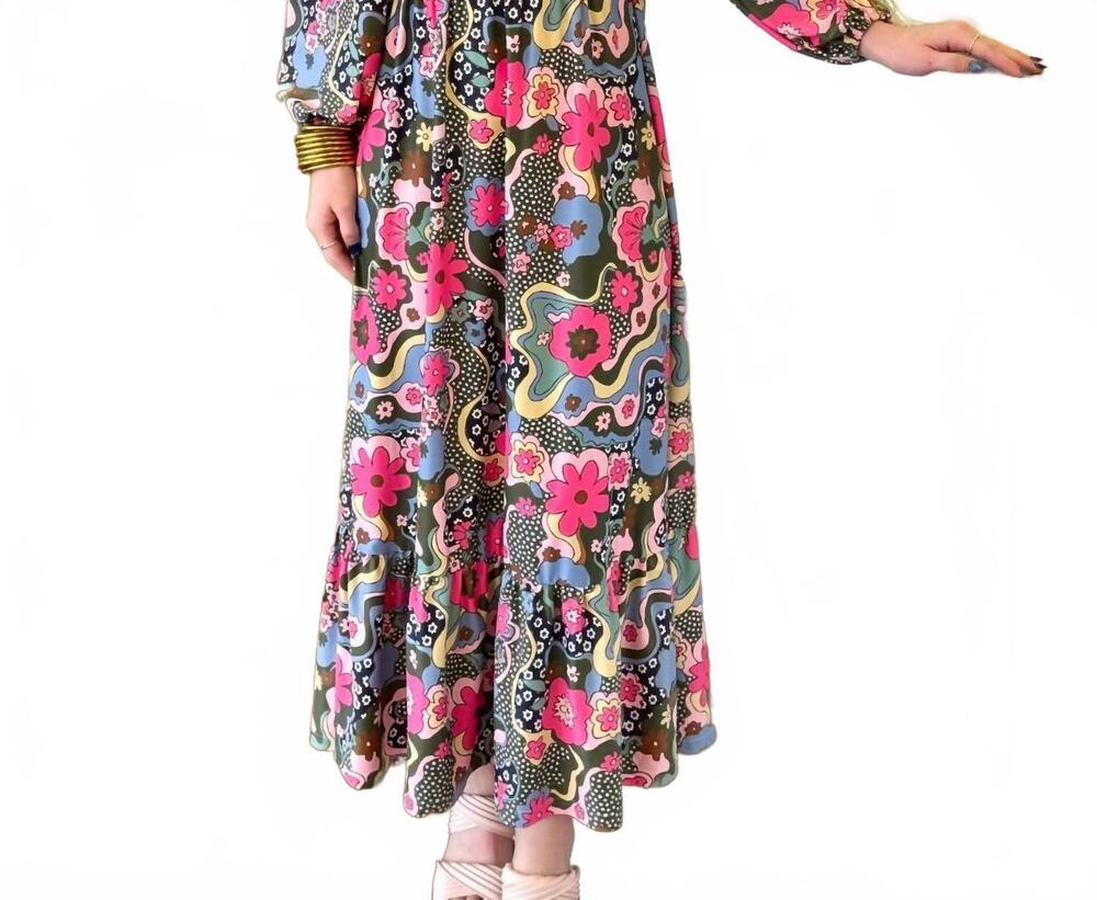 NEW SMITH & QUINN natalie carnaby street dress in pink multi